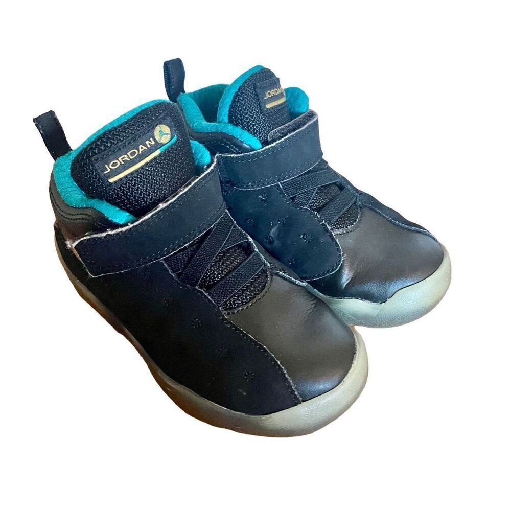 Nike Jordan toddler boy black leather size 9